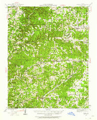 Cureall Missouri Historical topographic map, 1:62500 scale, 15 X 15 Minute, Year 1944