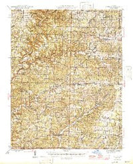 Cureall Missouri Historical topographic map, 1:62500 scale, 15 X 15 Minute, Year 1946