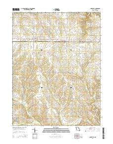 Curryville Missouri Current topographic map, 1:24000 scale, 7.5 X 7.5 Minute, Year 2014