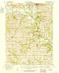 Darlington Missouri Historical topographic map, 1:62500 scale, 15 X 15 Minute, Year 1950