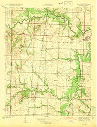 Deerfield Missouri Historical topographic map, 1:24000 scale, 7.5 X 7.5 Minute, Year 1942