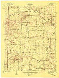 Deerfield Missouri Historical topographic map, 1:24000 scale, 7.5 X 7.5 Minute, Year 1942