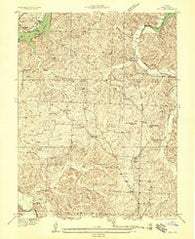 Dell Missouri Historical topographic map, 1:24000 scale, 7.5 X 7.5 Minute, Year 1935