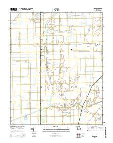 Denton Missouri Current topographic map, 1:24000 scale, 7.5 X 7.5 Minute, Year 2015