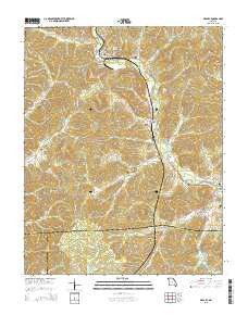 Des Arc Missouri Current topographic map, 1:24000 scale, 7.5 X 7.5 Minute, Year 2015
