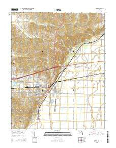 Dexter Missouri Current topographic map, 1:24000 scale, 7.5 X 7.5 Minute, Year 2015