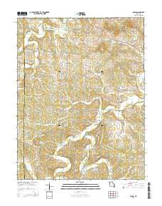 Dissen Missouri Current topographic map, 1:24000 scale, 7.5 X 7.5 Minute, Year 2015