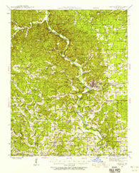 Doniphan Missouri Historical topographic map, 1:62500 scale, 15 X 15 Minute, Year 1939