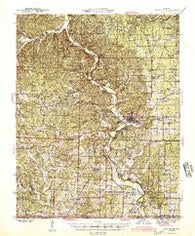 Doniphan Missouri Historical topographic map, 1:62500 scale, 15 X 15 Minute, Year 1945