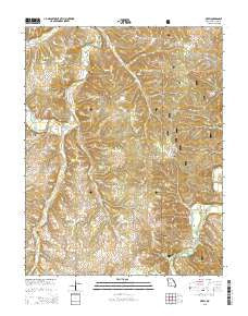 Drew Missouri Current topographic map, 1:24000 scale, 7.5 X 7.5 Minute, Year 2015