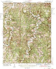 Drynob Missouri Historical topographic map, 1:62500 scale, 15 X 15 Minute, Year 1943