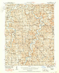 Drynob Missouri Historical topographic map, 1:62500 scale, 15 X 15 Minute, Year 1943