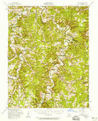 Drynob Missouri Historical topographic map, 1:62500 scale, 15 X 15 Minute, Year 1954