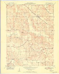 Durham Missouri Historical topographic map, 1:24000 scale, 7.5 X 7.5 Minute, Year 1950