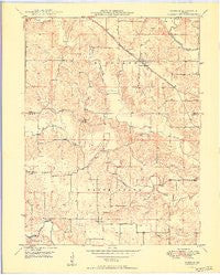 Durham Missouri Historical topographic map, 1:24000 scale, 7.5 X 7.5 Minute, Year 1950