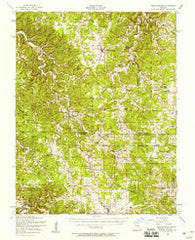 Edgar Springs Missouri Historical topographic map, 1:62500 scale, 15 X 15 Minute, Year 1954
