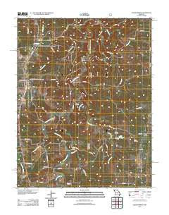 Edgar Springs Missouri Historical topographic map, 1:24000 scale, 7.5 X 7.5 Minute, Year 2012