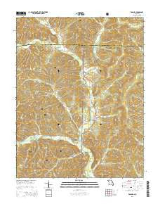 Edgehill Missouri Current topographic map, 1:24000 scale, 7.5 X 7.5 Minute, Year 2015