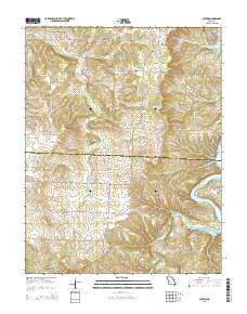 Elkton Missouri Current topographic map, 1:24000 scale, 7.5 X 7.5 Minute, Year 2015