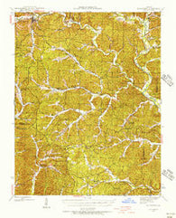 Ellington Missouri Historical topographic map, 1:62500 scale, 15 X 15 Minute, Year 1943