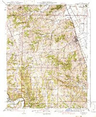 Elsberry Missouri Historical topographic map, 1:62500 scale, 15 X 15 Minute, Year 1942