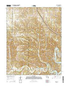 Elsey Missouri Current topographic map, 1:24000 scale, 7.5 X 7.5 Minute, Year 2015