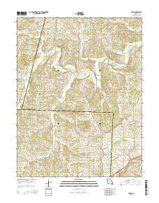 Enon Missouri Current topographic map, 1:24000 scale, 7.5 X 7.5 Minute, Year 2015