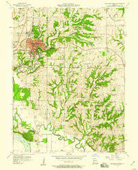 Excelsior Springs Missouri Historical topographic map, 1:24000 scale, 7.5 X 7.5 Minute, Year 1957