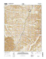 Exeter Missouri Current topographic map, 1:24000 scale, 7.5 X 7.5 Minute, Year 2015