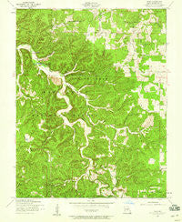 Flat Missouri Historical topographic map, 1:24000 scale, 7.5 X 7.5 Minute, Year 1954