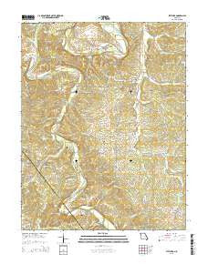 Fletcher Missouri Current topographic map, 1:24000 scale, 7.5 X 7.5 Minute, Year 2015