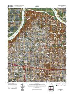 Florissant Missouri Historical topographic map, 1:24000 scale, 7.5 X 7.5 Minute, Year 2012