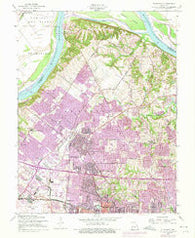 Florissant Missouri Historical topographic map, 1:24000 scale, 7.5 X 7.5 Minute, Year 1954