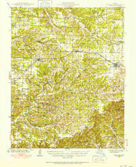 Fordland Missouri Historical topographic map, 1:62500 scale, 15 X 15 Minute, Year 1939