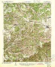 Fordland Missouri Historical topographic map, 1:62500 scale, 15 X 15 Minute, Year 1942