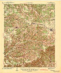 Fordland Missouri Historical topographic map, 1:62500 scale, 15 X 15 Minute, Year 1942