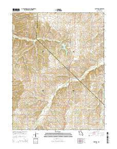 Fortuna Missouri Current topographic map, 1:24000 scale, 7.5 X 7.5 Minute, Year 2015