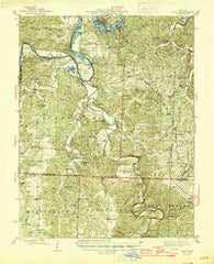 Fristoe Missouri Historical topographic map, 1:62500 scale, 15 X 15 Minute, Year 1945