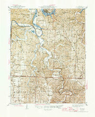 Fristoe Missouri Historical topographic map, 1:62500 scale, 15 X 15 Minute, Year 1945