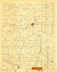 Ft Scott Kansas Historical topographic map, 1:125000 scale, 30 X 30 Minute, Year 1893