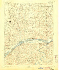 Fulton Missouri Historical topographic map, 1:125000 scale, 30 X 30 Minute, Year 1890