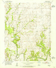 Gaines Missouri Historical topographic map, 1:24000 scale, 7.5 X 7.5 Minute, Year 1953