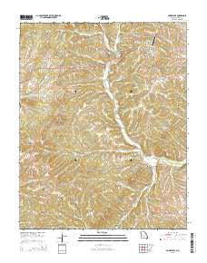 Gainesville Missouri Current topographic map, 1:24000 scale, 7.5 X 7.5 Minute, Year 2015