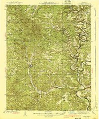 Gainesville Missouri Historical topographic map, 1:62500 scale, 15 X 15 Minute, Year 1940