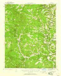 Gainesville Missouri Historical topographic map, 1:62500 scale, 15 X 15 Minute, Year 1934