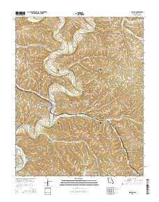 Galena Missouri Current topographic map, 1:24000 scale, 7.5 X 7.5 Minute, Year 2015