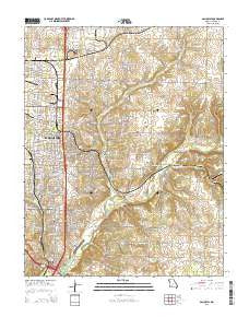 Galloway Missouri Current topographic map, 1:24000 scale, 7.5 X 7.5 Minute, Year 2015