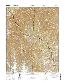 Garber Missouri Current topographic map, 1:24000 scale, 7.5 X 7.5 Minute, Year 2015
