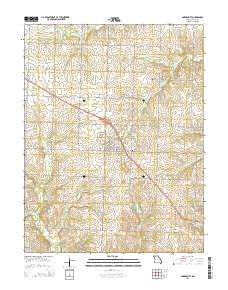 Garden City Missouri Current topographic map, 1:24000 scale, 7.5 X 7.5 Minute, Year 2014