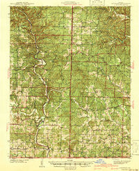 Gatewood Missouri Historical topographic map, 1:62500 scale, 15 X 15 Minute, Year 1941